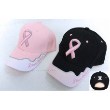 Mujers Breast Cancer Awareness Pink Ribbon Hope Believe Adjustable Ball Cap Hat  eb-99448771